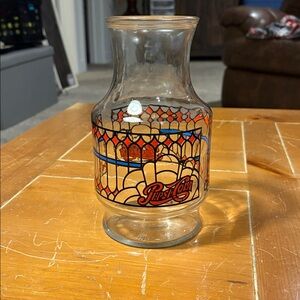 Pepsi Cola Stained Glass Style Vase